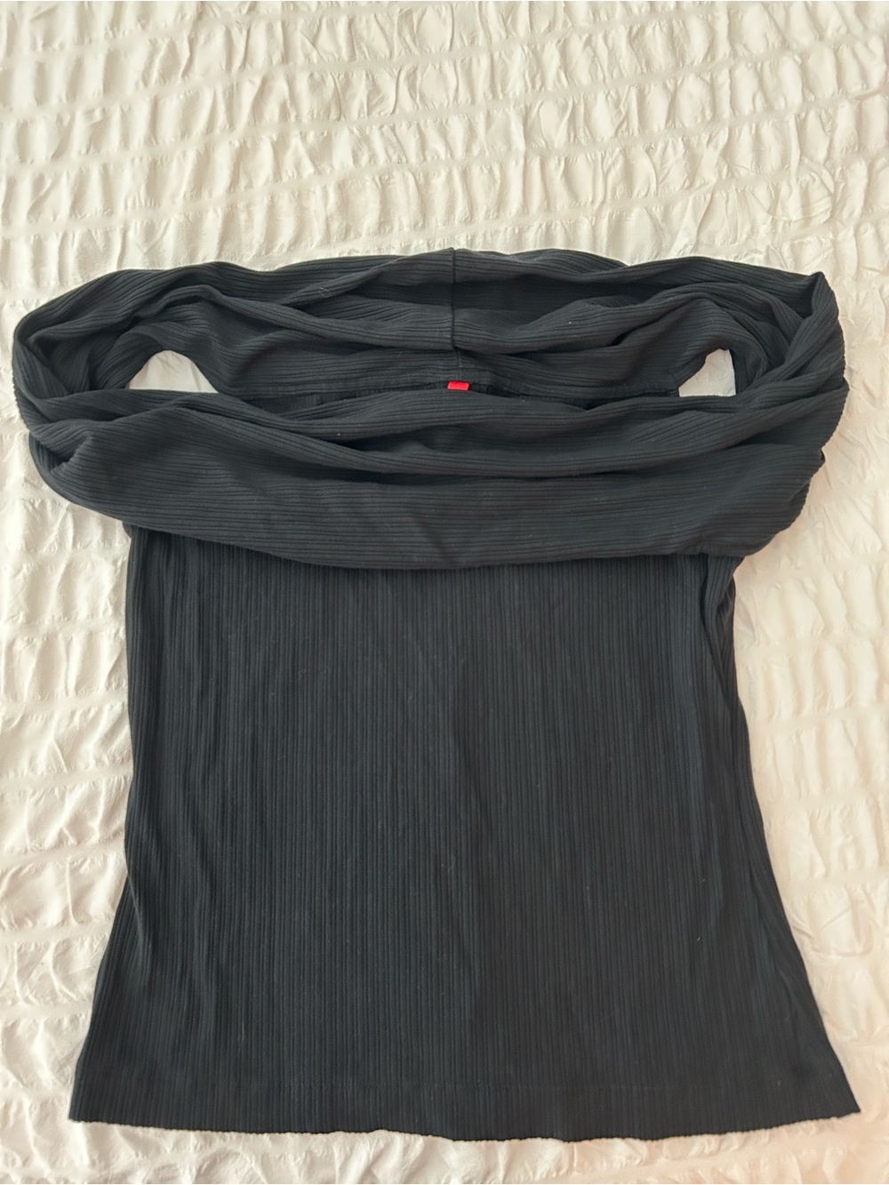 Black Off-Shoulder Ribbed Women's Top - Spanx